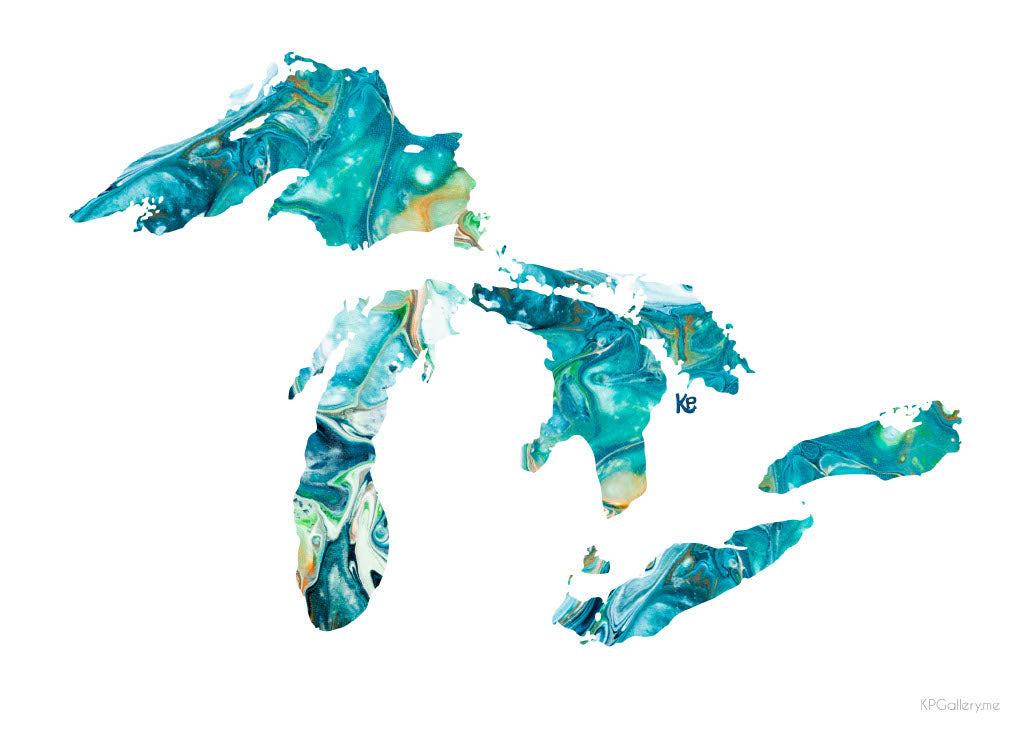 Card Great Lakes Teal 5 x 7