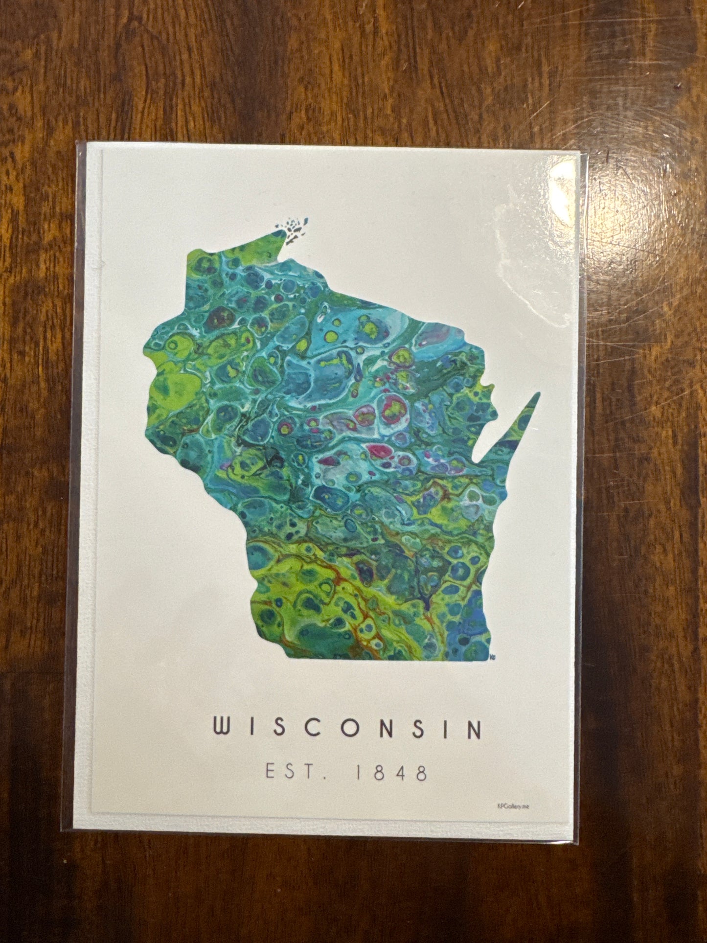 Card Wisconsin Est. 1848 5 x 7
