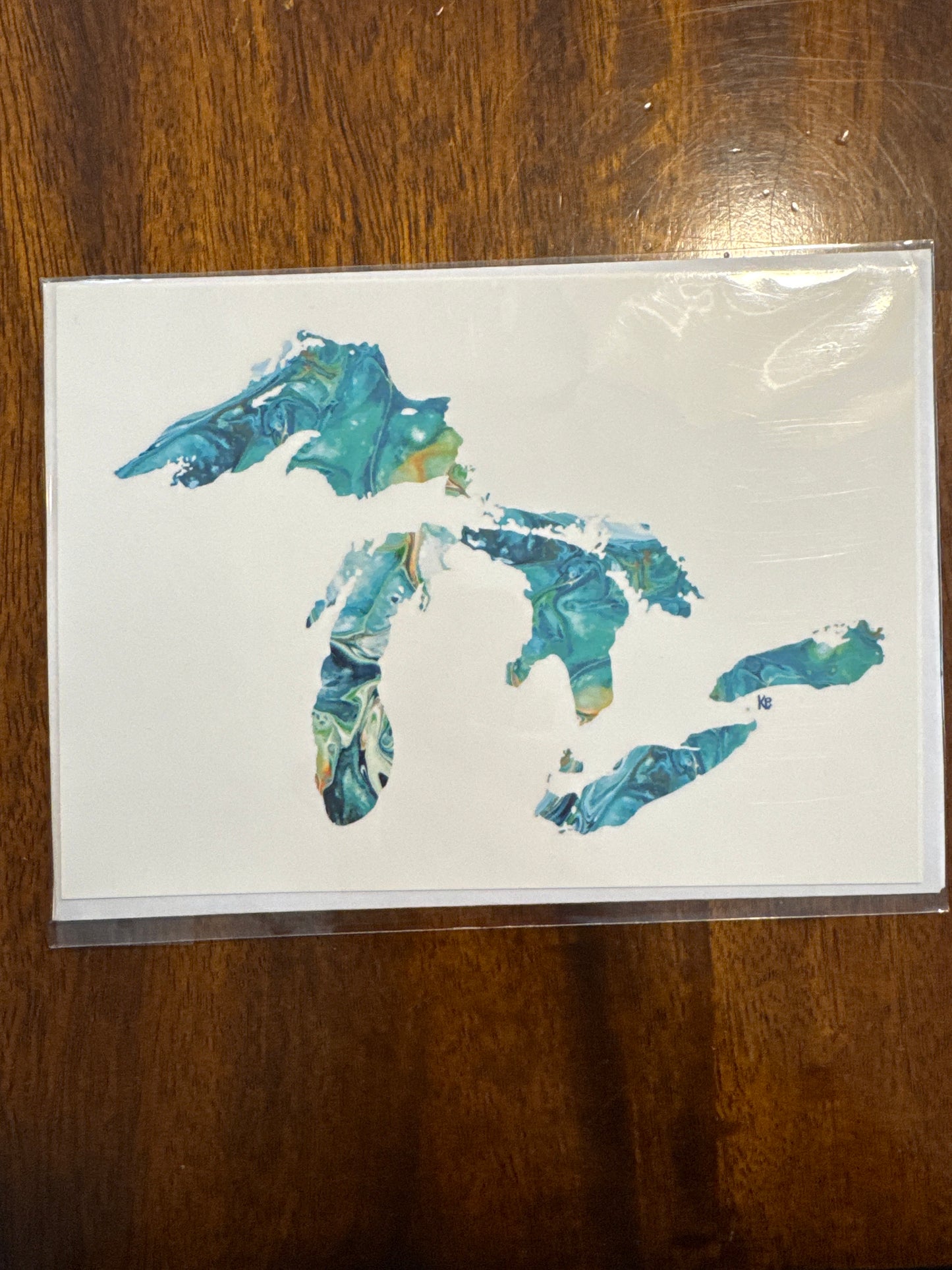 Card Great Lakes Teal 5x7