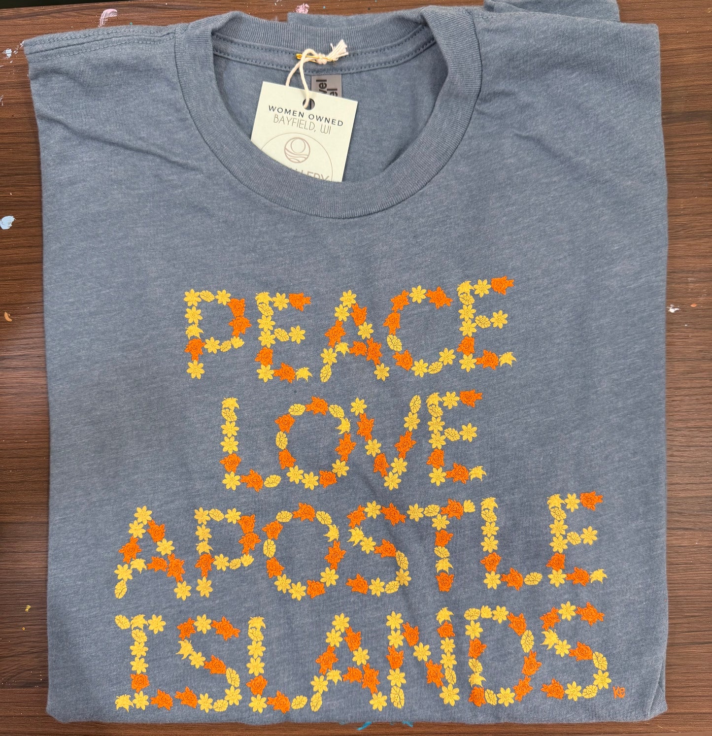 Unisex T-Shirt Peace Love AI Slate