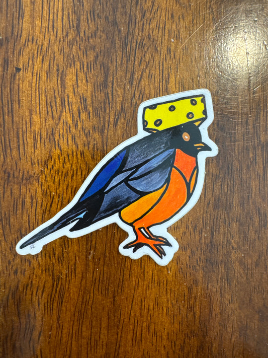 Sticker Cheesehead Robin 2.5x3.5