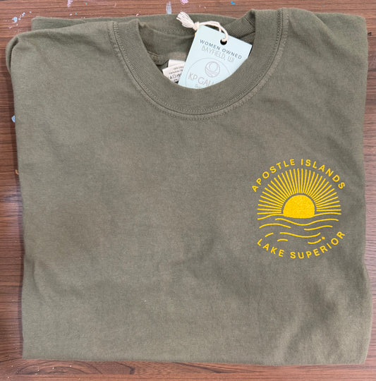 Unisex T- Shirt Sun Wave Island Sage