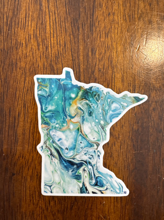 Sticker Minnesota Teal 2.75x3