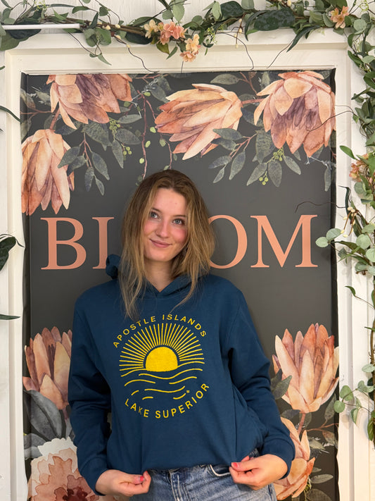 Unisex Hoodie Sun Wave Teal