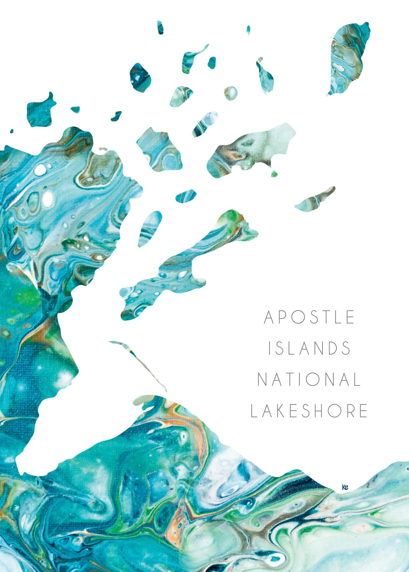 Card Apostle Islands Teal 5 x 7