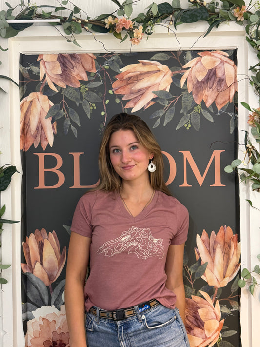 Women's T-Shirt Lake Superior Mauve