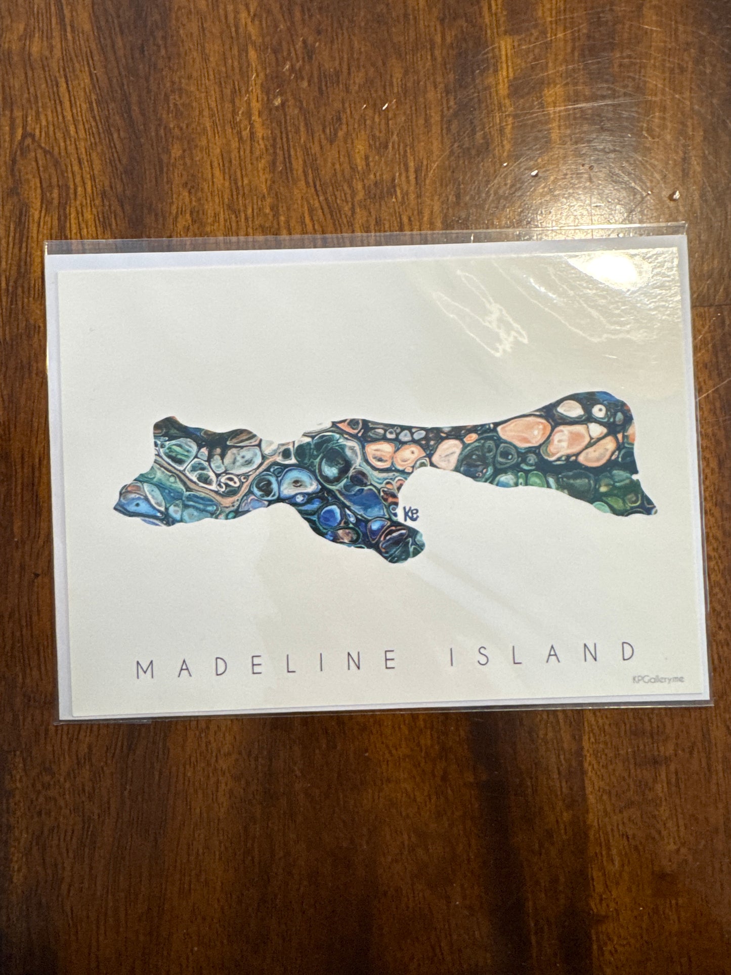 Card Madeline Island Agate Green 5 x 7