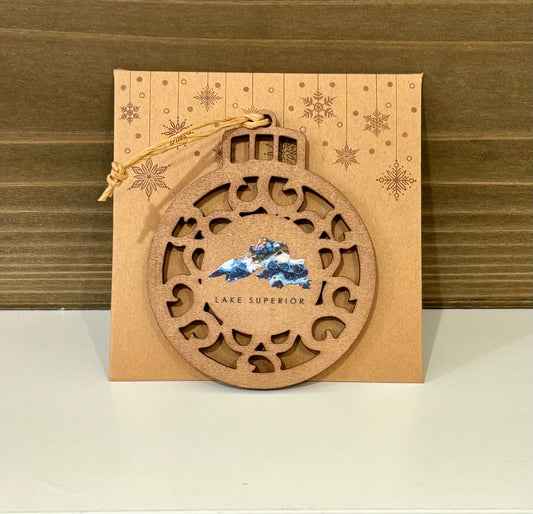Ornament Lake Superior Wooden