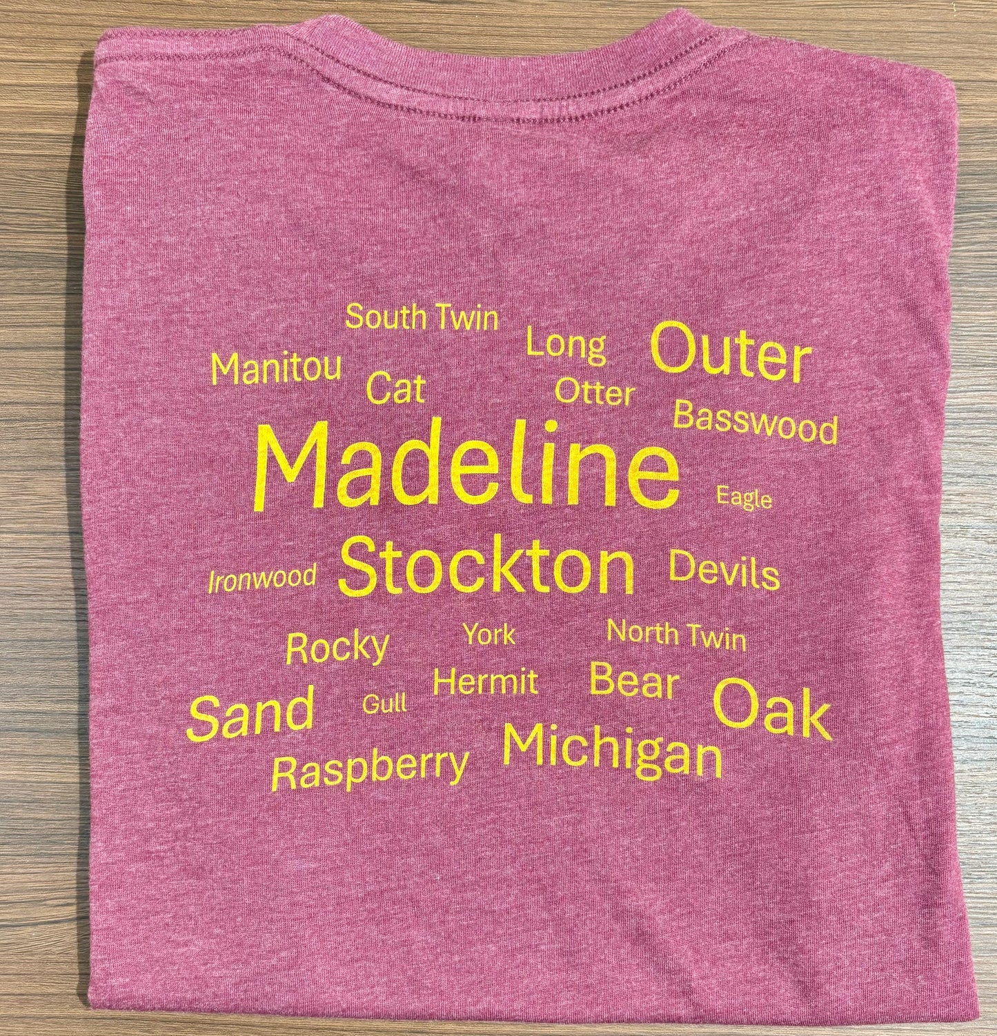 T- Shirt Sun Wave Island Maroon