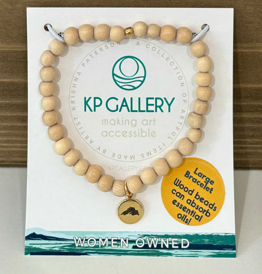 Bracelet Wood Lake Superior Gold Charm