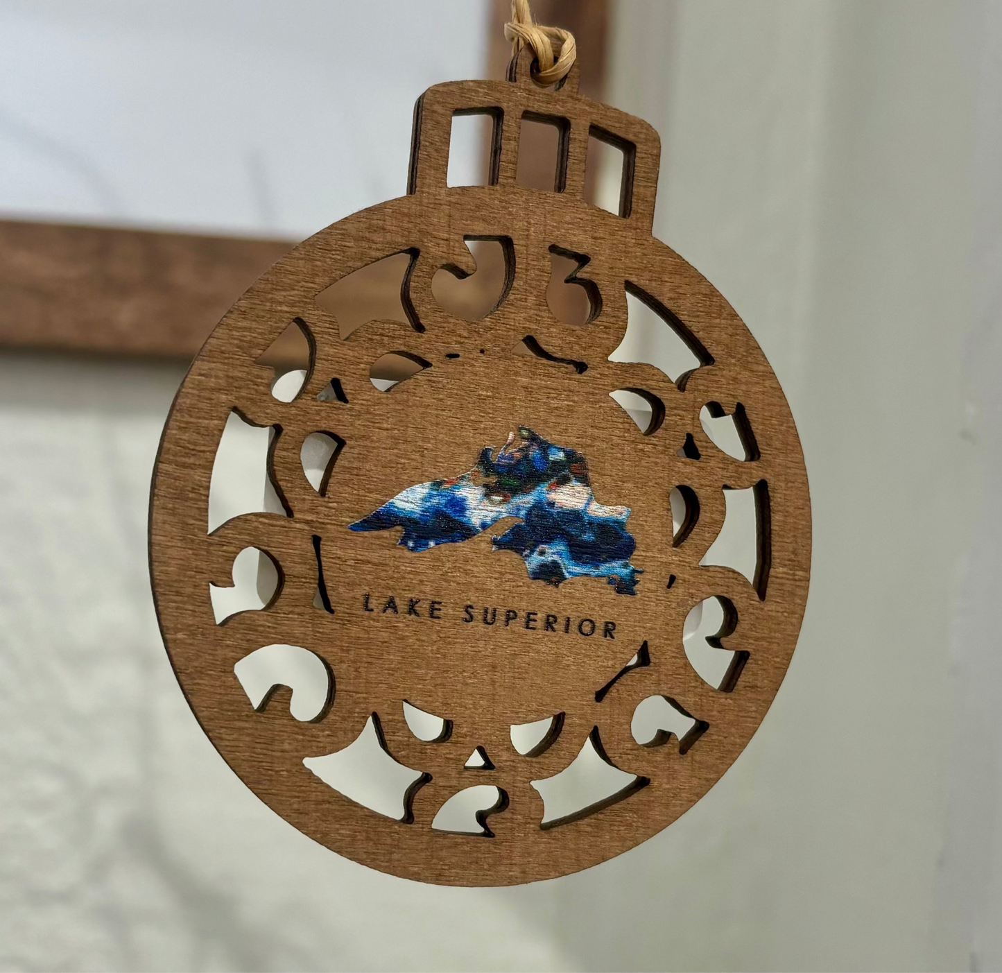 Ornament Lake Superior Wooden