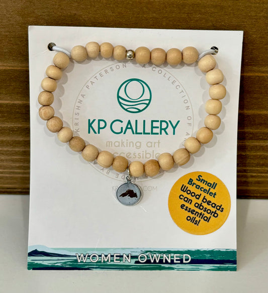 Bracelet Wood Lake Superior Silver Charm