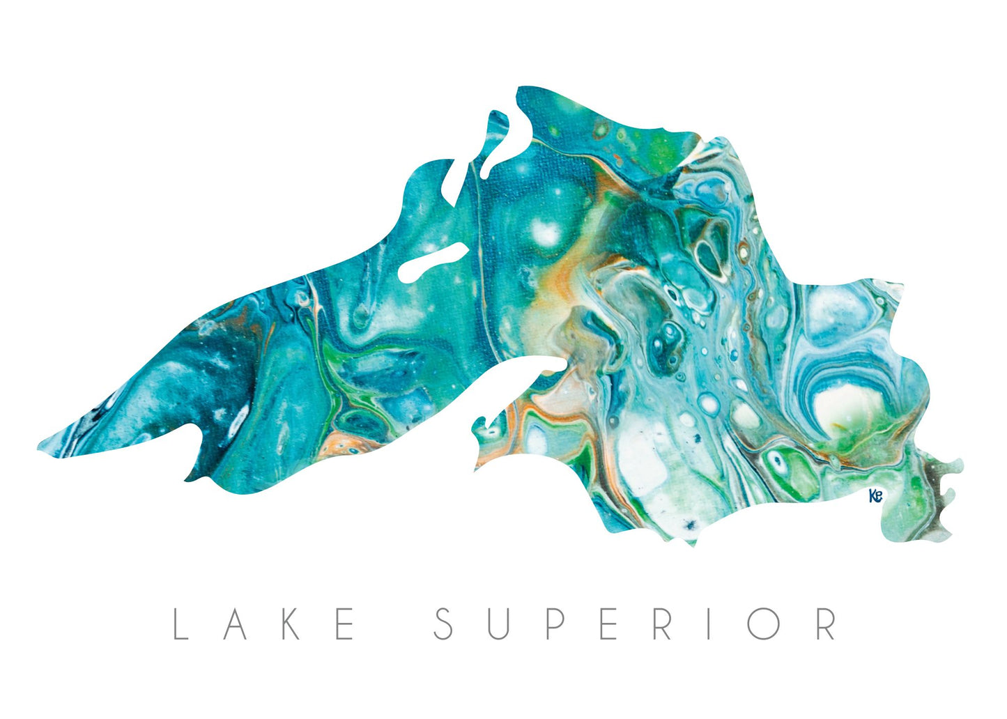 Print Lake Superior Teal 11 x 17