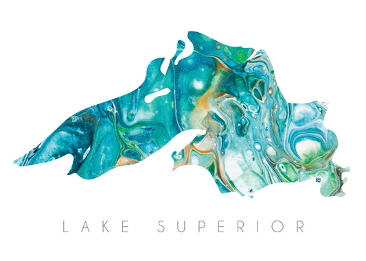 Print Lake Superior Teal 11 x 17