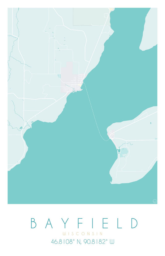 Print Bayfield Map 11 x 17
