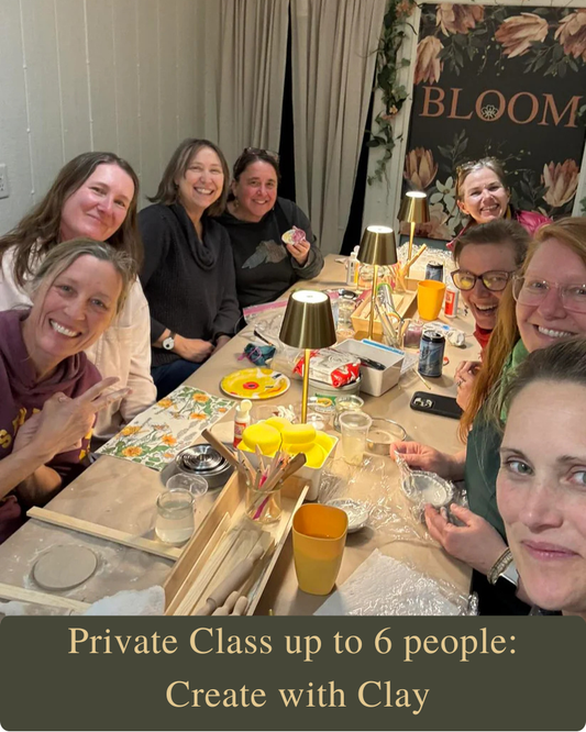 Private Class up to 6 people: Create With Clay