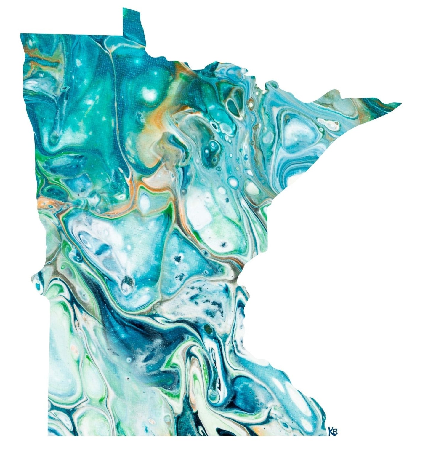 Sticker Minnesota Teal 2.75x3