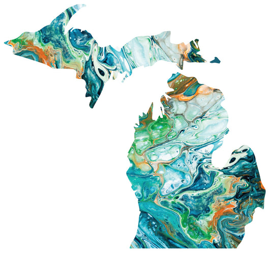 Sticker Michigan 3.25x3.25