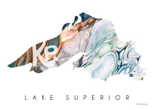 Poster Print 24 x 36 Lake Superior White