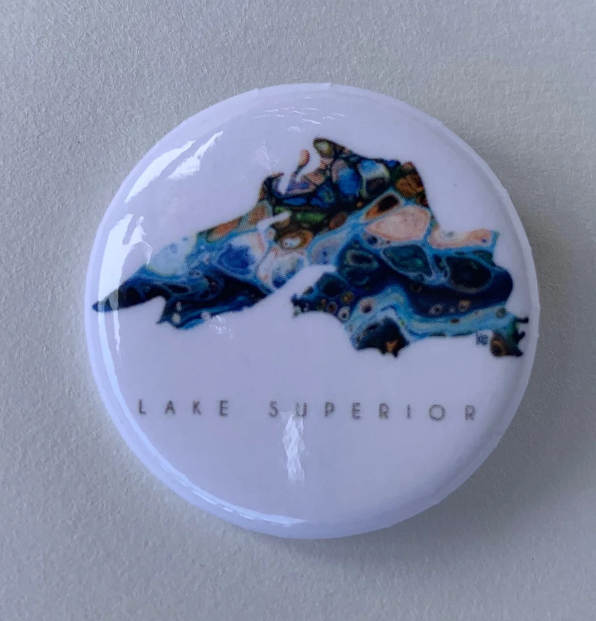 Button Pin Lake Superior 1.25