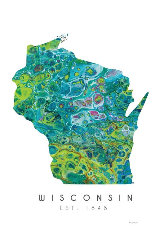 Card Wisconsin Est. 1848 5 x 7