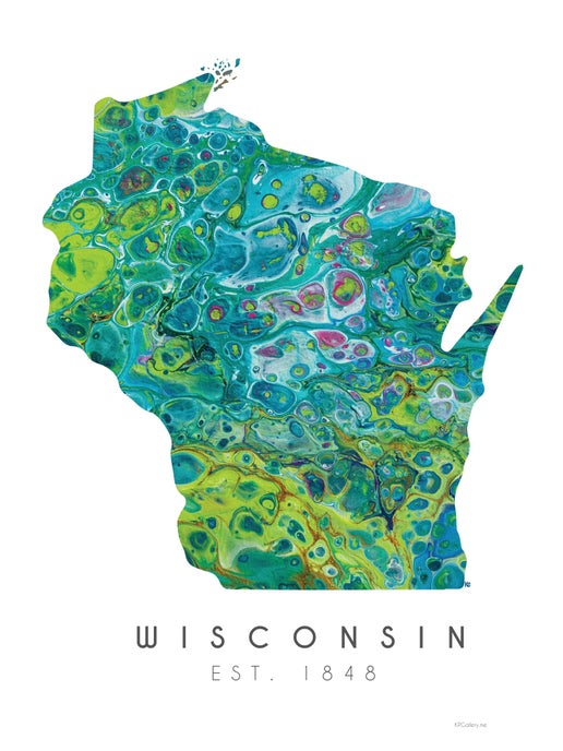 Print Wisconsin Est. 1848 11 x 17