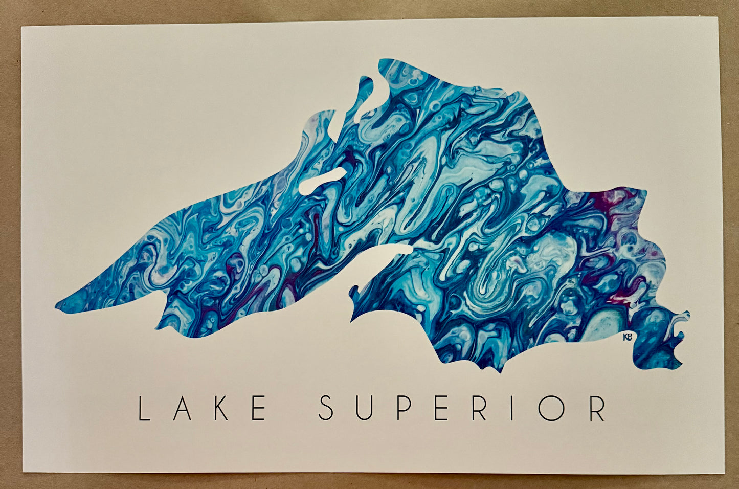 Print Lake Superior ICE CAVES 11 x 17
