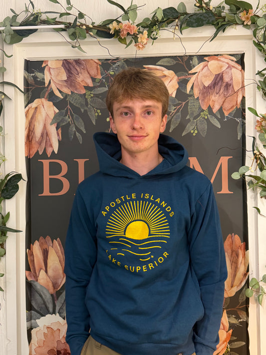 Unisex Hoodie Sun Wave Teal