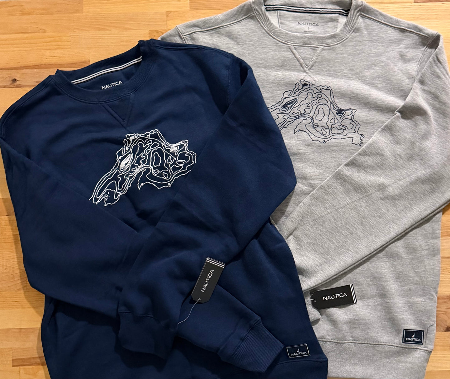 Unisex Nautica Crew Grey Lake Superior