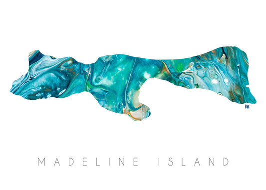 Print Madeline Island Teal 11 x 17