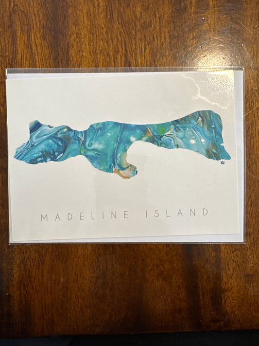 Card Madeline Island Teal 5X7
