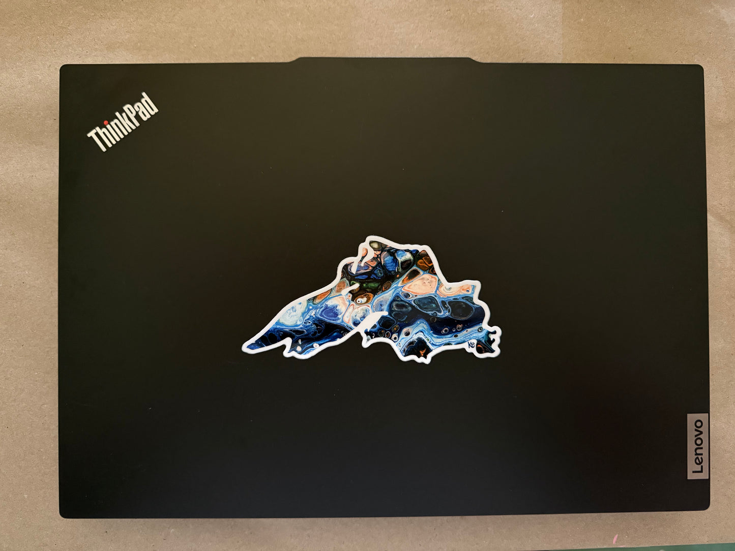 Sticker Lake Superior Blue Agate Sticker 5.5x3