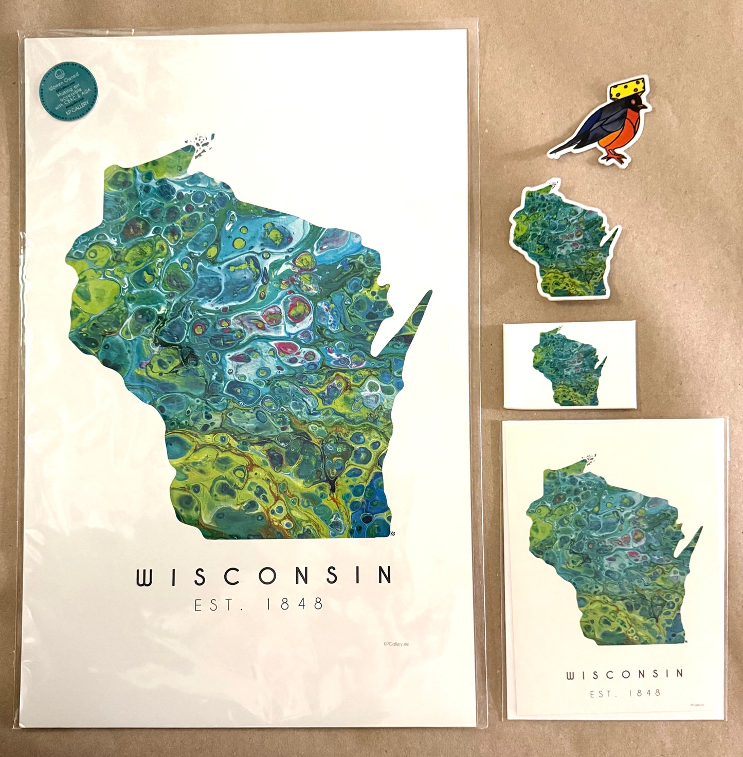 Print Wisconsin Est. 1848 11 x 17