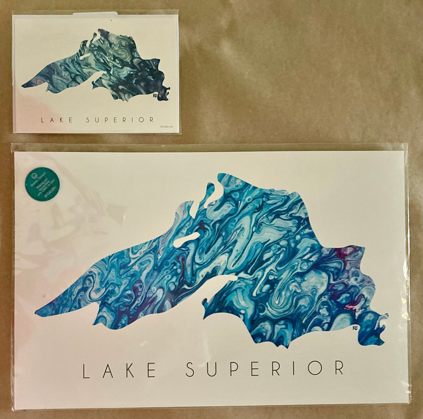Print Lake Superior ICE CAVES 11 x 17