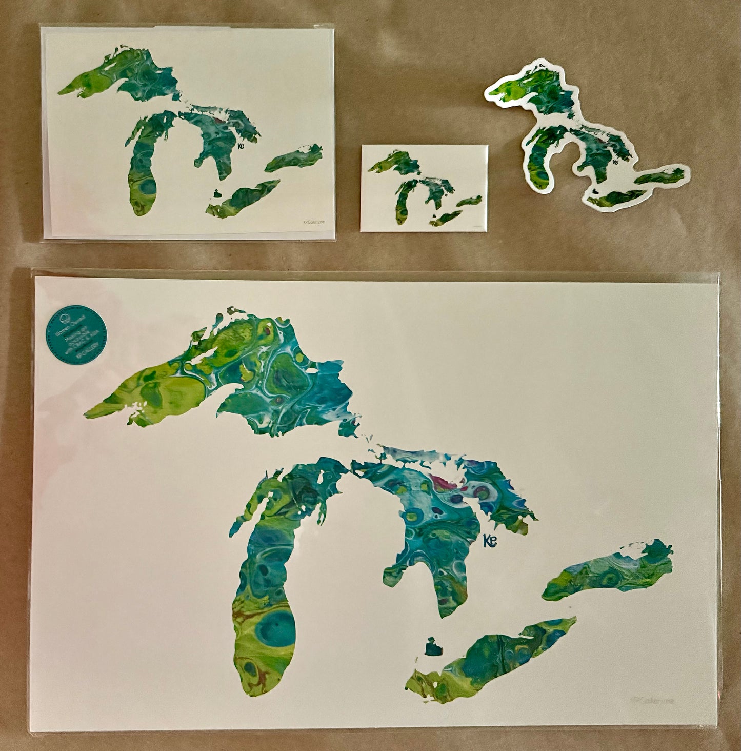 Print Great Lakes Teal 11 x 17