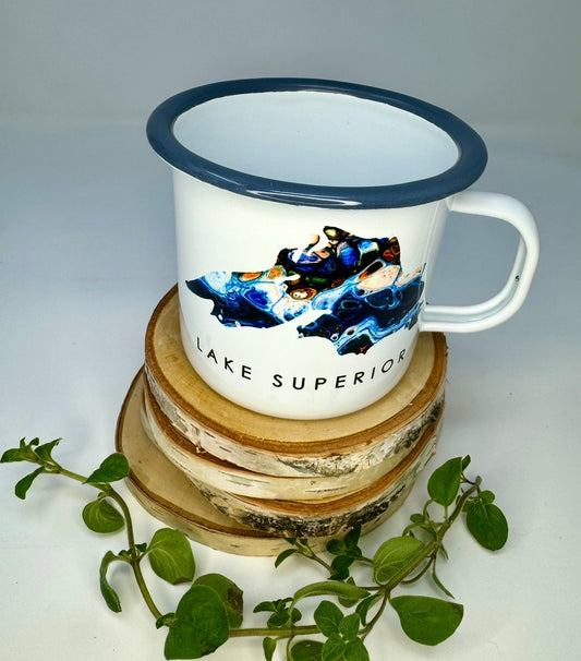 Mug - Lake Superior Enamel Campfire Mug
