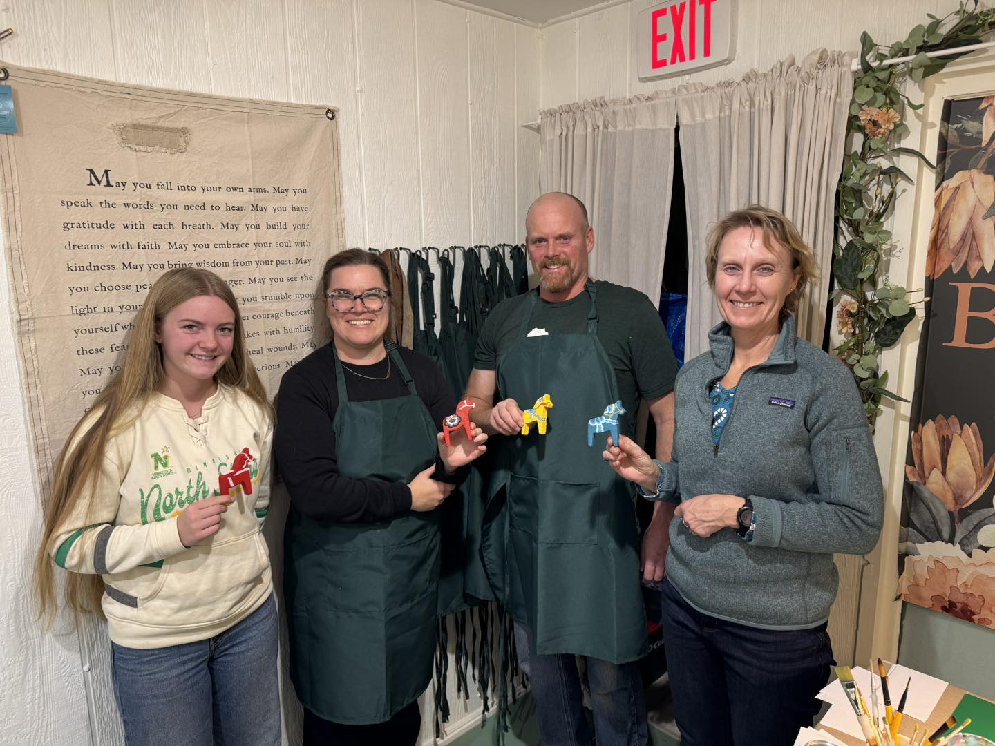 Private Class up to 6 people: Paint Your Own Dala Horse