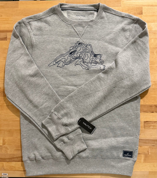 Unisex Nautica Crew Grey Lake Superior