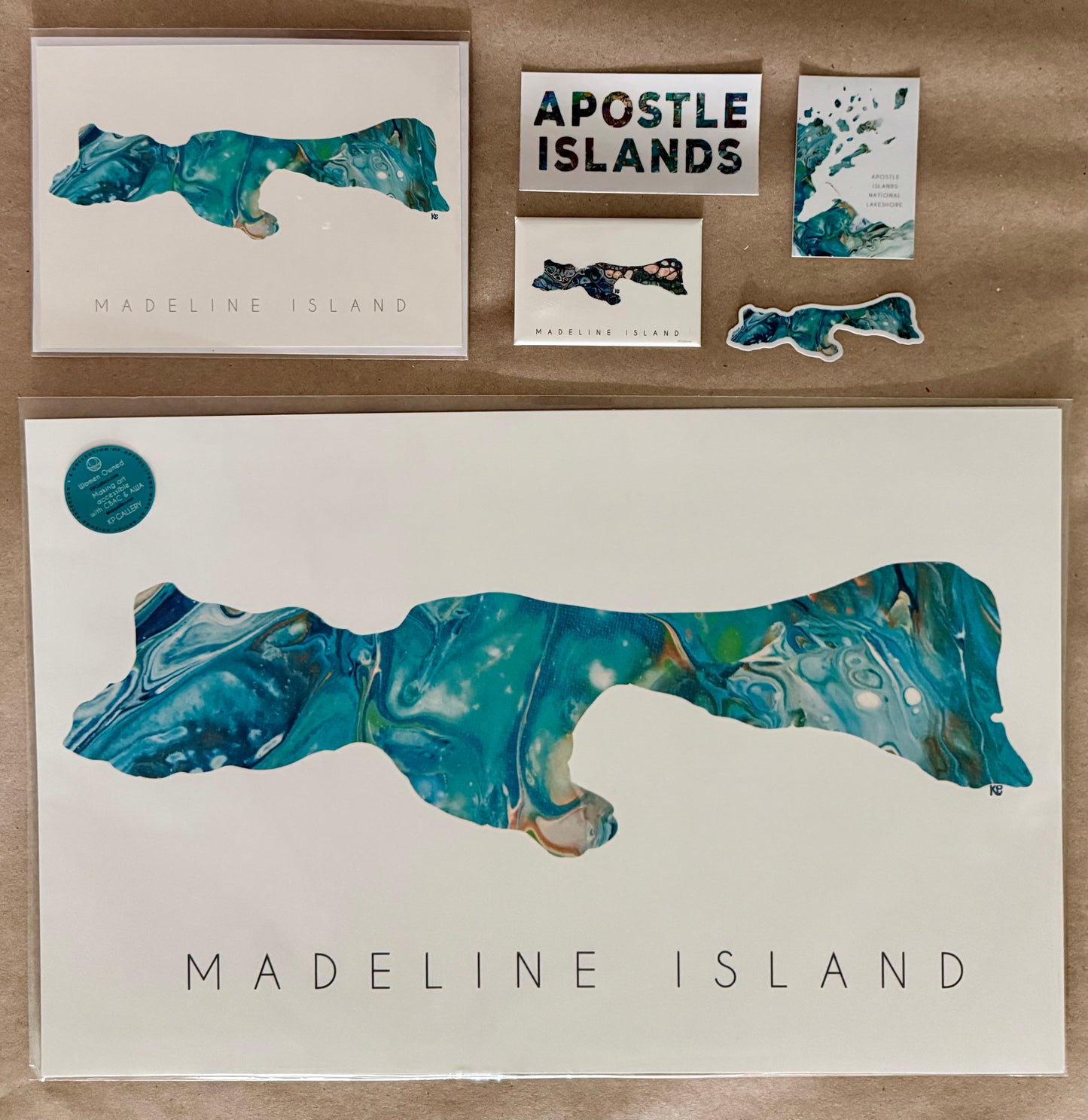 Print Madeline Island Teal 11 x 17