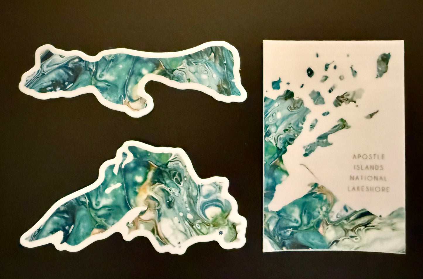 Sticker Madeline Island Teal 3.25x1.5