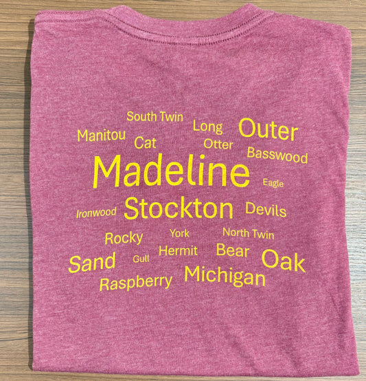 T- Shirt Sun Wave Island Maroon