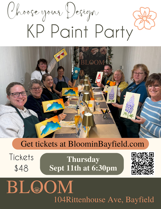 KP Paint Party at BLOOM Sept 11th at 630pm