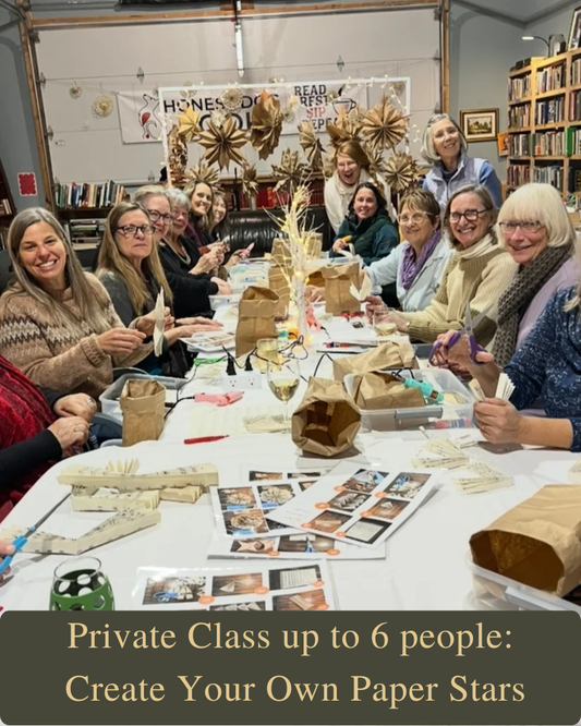 Private Class up to 6 people: Create Your Own Paper Stars