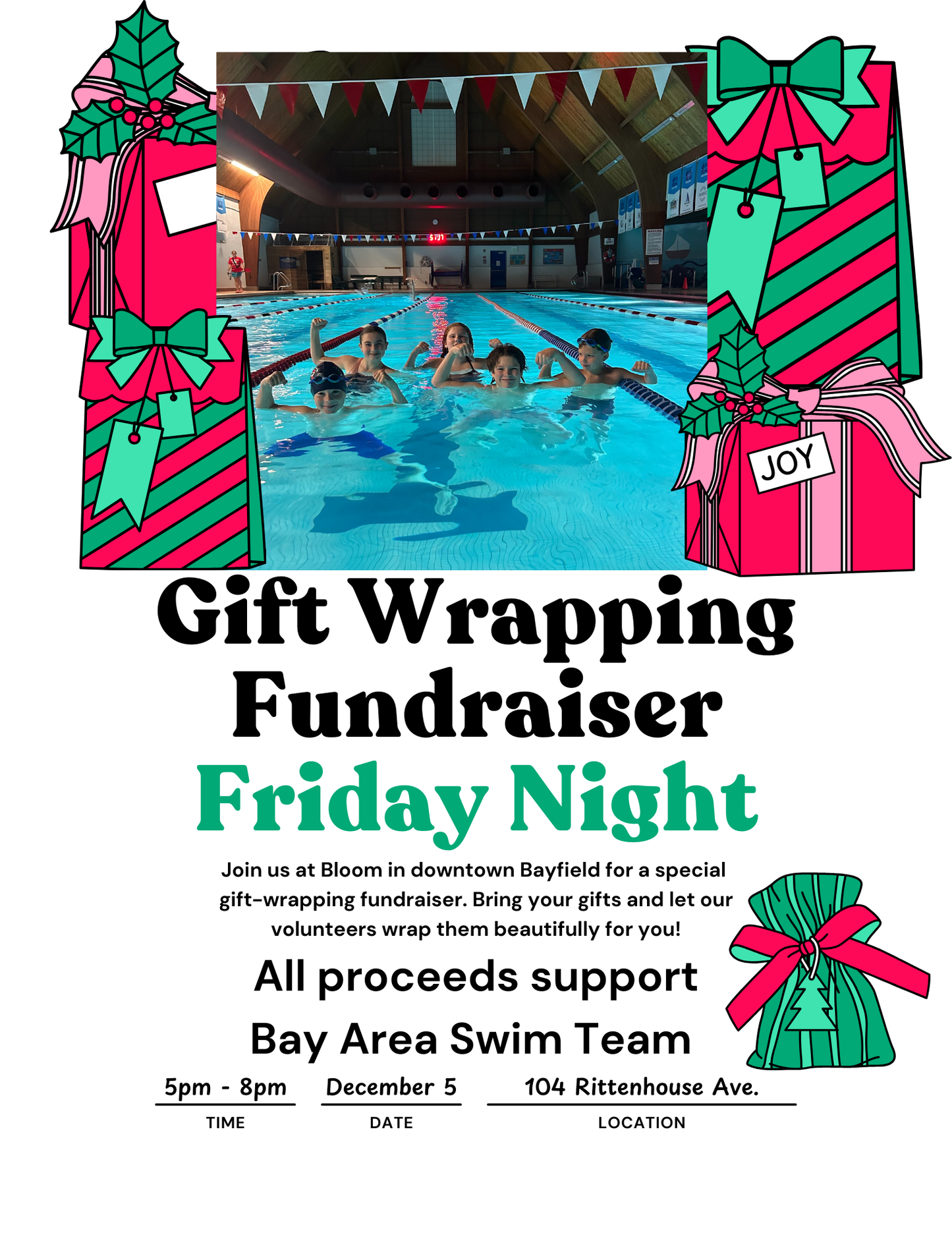Swim Team Gift Wrapping Fundraiser